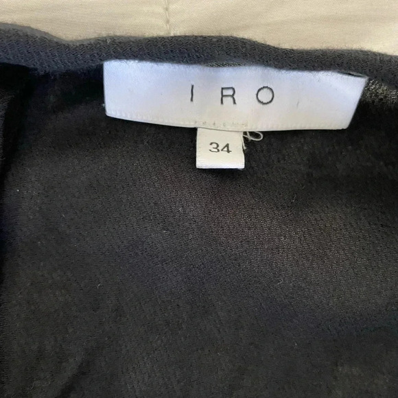 Rare IRO Birle ruffle black tunic blouse - Picture 11 of 15